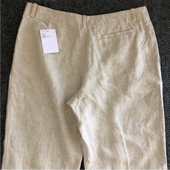 & other stories 100% linen pants size 10 with front pockets and one back pocket - Picture 11 of 11